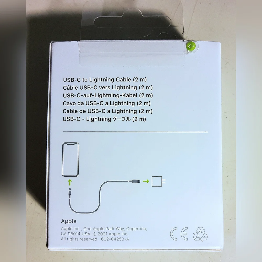 Apple USB-C to Lightning Adapter and 2M Lightning Cable For iPhone iPad Car